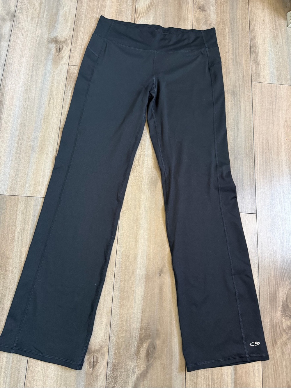 Champion Black Athletic Leggings with Inner Logo